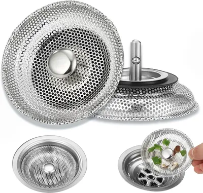 Obrázek produktu pro Sítko do odtoku - sada 2 kusů - 8 cm - kov