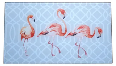 Image de Lot de 2 plaques de recouvrement en verre pour cuisinière, Design:Flamingo