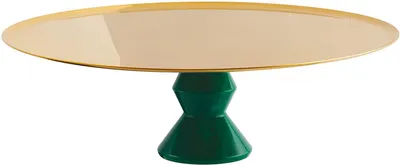 Image de Support de présentation Sambonet Madame, en acier inoxydable avec finition PVD dorée, diamètre 30 cm, référence 55337GC4