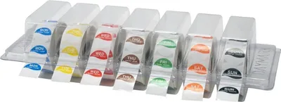 Immagine prodotto di Distributore con 7 rotoli di etichette "Giorni della settimana"