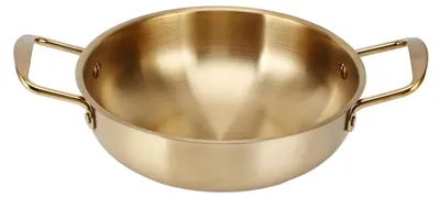 Obrázok produktu pre Zlatý kórejský hrniec na ramen z nehrdzavejúcej ocele na rezance, prenosný, na varenie v kuchyni, pre domácnosť, 18 cm