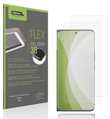 Produktbild von 2x Full Cover Schutzfolie matt für Honor 100 Panzerfolie Anti-Shock
