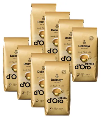 Produktbild von Dallmayr Kaffee Crema d Oro Ganze Bohnen samtig fein 1000g 8er Pack