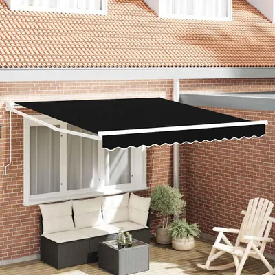 Image de Maison Exclusive - Store banne télescopique noir 300 x 250 x 165 cm