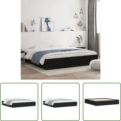 Produktbild von The Living Store Bettgestell mit Schubladen Schwarz 180x200 cm Holzwerkstoff