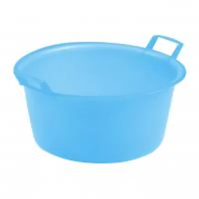 Produktbild von Runde Bacinella-Schüssel aus Polyethylen, 35 cm, in Blau