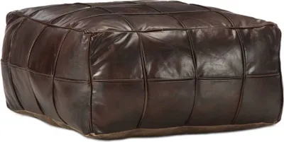 Obrázek produktu pro Sedací puf tmavě hnědý 60 x 60 x 30 cm pravá kozí kůže
