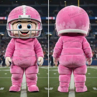 Produktbild von Rosa MASTICOT Plüsch-Kartoon American Football-Helm-Maskottchen