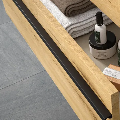 Produktbild von Möbelgriff ATTILA für Schränke und Schubladen, 700 mm Lochabstand, Mattschwarz