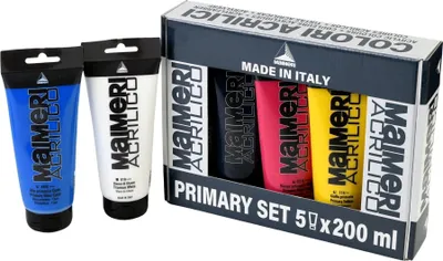 Obrázek produktu pro Maimeri Acrilico Sada akrylových barev 5 x 200 ml