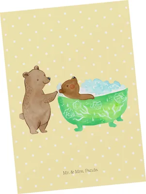 Produktbild von Mr. & Mrs. Panda Grußkarte Oma Baden - Gelb Pastell - Geschenk, Auszeit, Muttertag, Badewanne, Postkarte, Fotokarte, Genie0en, Urlaub, Postkarten, Kunstkarten, Bären