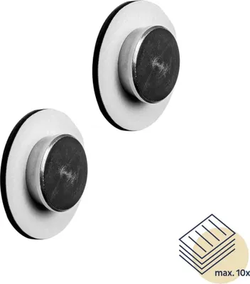 Produktbild von Silwy Magnet-Pins SMART inkl. Metall-Nano-Gel-Pads WHITE