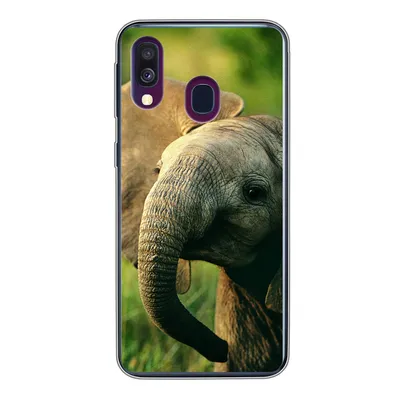 Produktbild von MuchoWow® Handyhülle Schutzhülle Hülle für Samsung Galaxy A40 Elefant - Grün - Tiere - Natur Silikon Softcase Handy Hülle - Handy-Tasche