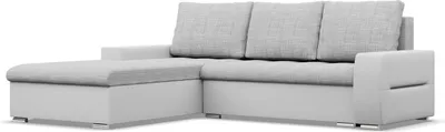 Produktbild von Links Ecksofa mit Schlaffunktion Aurora, Grau + Grau