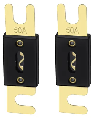ANL-Sicherung 50 A, 2er-Pack, Gold/Schwarz, für Auto-Audio