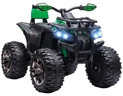Productafbeelding van Elektrische quad voor kinderen, met licht- en muziekfunctie, 3-8 km/u, voor kinderen van 3-5 jaar, groen