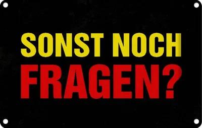 Produktbild von vianmo Blechschild 12x18 cm sonst noch Fragen Spruch Zitat