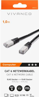 Produktbild von CAT6 Netzwerkkabel, 1m (45315)