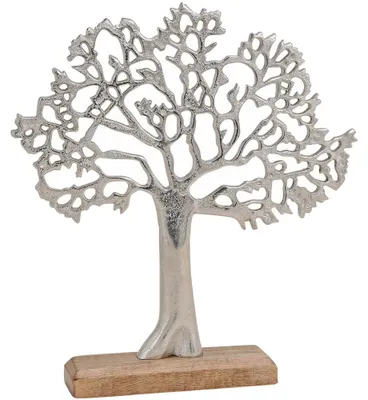 Image de Arbres Figurines décoratives en métal et en bois 2 tailles