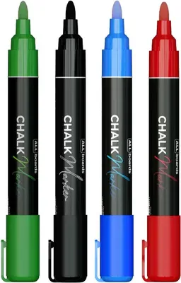 Produktbild von ALLboards Kreidemarker-Set farbsortiert 6.0 mm 4 St