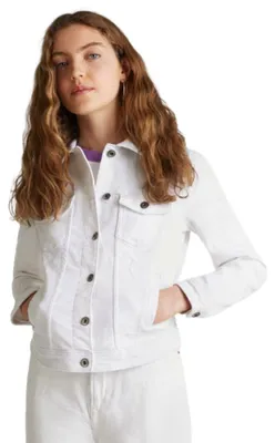 Produktbild von EDC by Esprit Damen Jeansjacke Katana weiß klassisch XS
