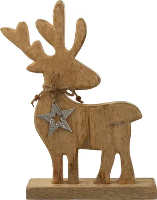 Produktbild von Noor Living 27132 Rentier aus Mangoholz naturbelassen
