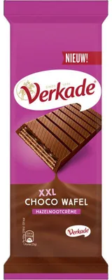 Produktbild von Verkade XXL Choco Wafel mit Haselnusscreme, 212 g – Knuspriger Snack