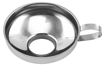 Edelstahl-Trichter mit breitem Mund, 13x10,5 cm, silber