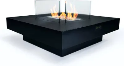 Produktbild von Bioethanol-Kamin Dsommariv,–kologischer Kamin, Rauchfreies Feuer, Heizung mit Ethanol,  Italy, 70x70 h36 cm, Schwarz