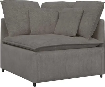 Zdjęcie produktu dla Modułowy Narożnik Sofa z Poduszkami Jasnoszary 100 cm