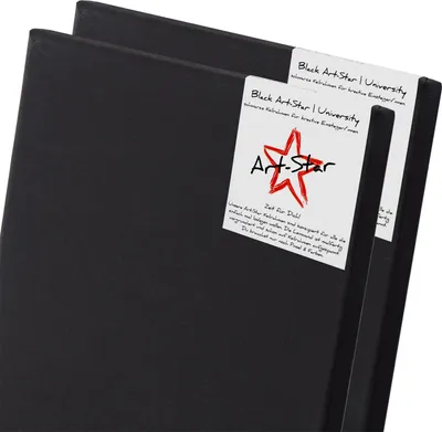 Produktbild von 2 ART-STAR UNIVERSITY BLACK LEINWÄNDE 80x100 cm | bespannte Keilrahmen