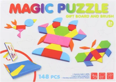 Produktbild von Magnetische Tangrams in Plastikbox