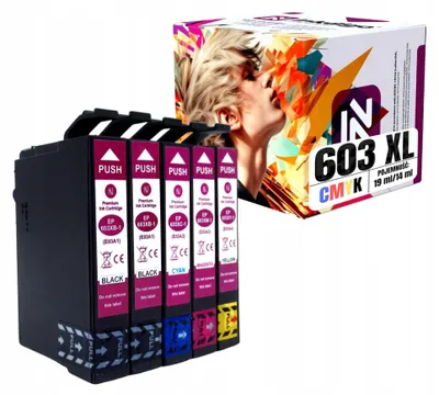 Produktbild von Inkdigo Tintenset 603XL für Epson WorkForce WF-2870DWF, WF-2810DWF, WF-2820DWF, WF-2830DWF – CMYK, 61 ml,
