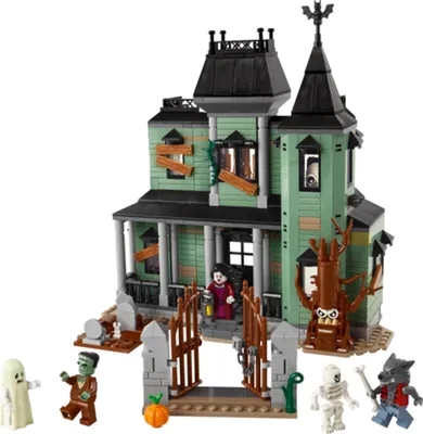 Productafbeelding van LEGO Creator Spookhuis 3-in-1 speelset - Een speelhuis dat kan worden omgebouwd tot een spookschip of een LEGO trein - Bouwmodel met 5 minifiguren - Cadeau voor jongens en meisjes vanaf 9 jaar, modelnummer 31167