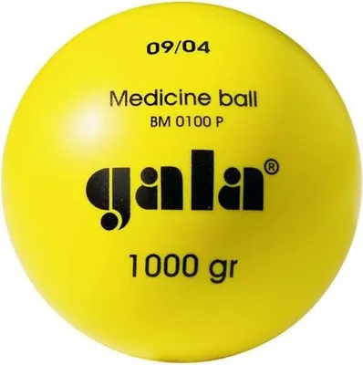 Obrázek produktu pro Míč medicinbal Gala plastový 1 kg žlutý
