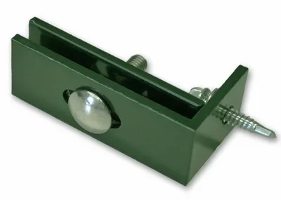 Produktbild von 3x Zaunanschlusswinkel Set - Aluminium grün pulverbeschichtet - inkl. Schrauben (Stückpreis € 3,00)