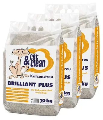 Produktbild von Cat&Clean® Brilliant Plus mit Babypuderduft und Silikat (30 kg)