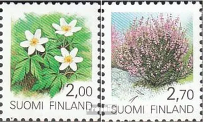 Produktbild von Briefmarken Finnland 1990 Mi 1100-1101 (kompl.Ausg.) postfrisch Freimarken: Pflanzen