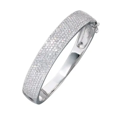 Produktbild von Armband Armreif Armschmuck Zirkonia 925 Echt Silber Sterlingsilber Damen