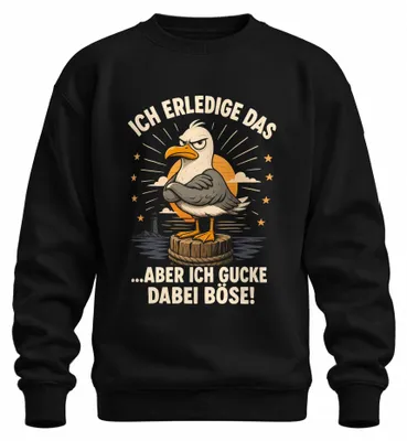 Produktbild von Ich erledige das aber ich gucke dabei Statement Sarkasmus Sweatshirt Pullover, Schwarz, XXL