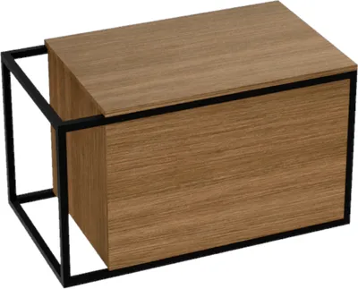 Produktbild von LAVITA Badezimmerschrank mit Möbelplatte Freja 800 Holzmaserung| Hängeschrank | Badschrank | Waschtischschrank | Schrank 80cm Breit | Mehrzweckschrank | Hängeschränke fürs Bad | MDF | 46x80x46 cm |