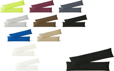 Produktbild von Jersey Kissenbezug Hülle 2 Sparpack Set mit Reißverschluss  hochwertige Qualität 40 x 145 cm schwarz