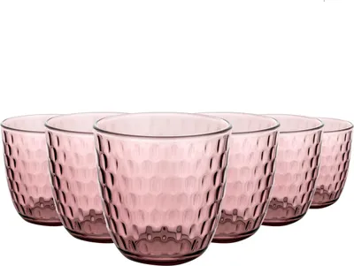 Obrázek produktu pro Sklenice na vodu Bormioli Rocco Slot - růžová - 290 ml - 6 kusů