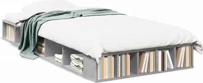 Obrázok produktu pre vidaXL Bedstead concrete grey 100x200 cm odvodený drevený výrobok