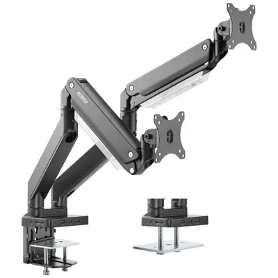 Produktbild von SpeaKa Professional Monitor-Tischhalterung SP-MM-830 2 Display(s) 43,2 cm (17) - 88,9 cm (35) Matt Black Schwenkbar,