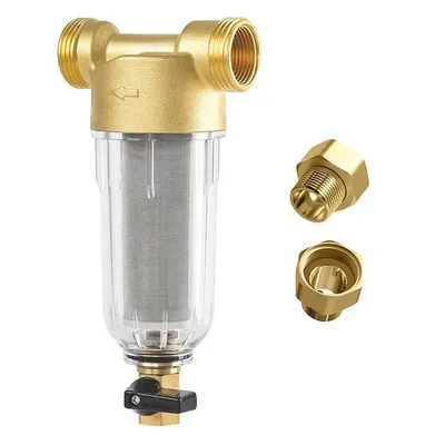 Produktbild von Wasserfilter Vorfilter 1 Zoll,Rückspülbarer Sedimentfilter für Hauswasser, Edelstahl 40μm, wiederverwendbar