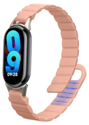 Produktbild von kwmobile Ersatzarmband kompatibel mit Xiaomi Mi Band 10 / Mi Band 9 / 8 Armband - Fitnesstracker Silikon Band mit Magnetverschluss