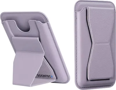 Produktbild von SOONTEC super Wallet magnetische Kartenhalter hellblau ultra dünne Kartenetui mit Ständer