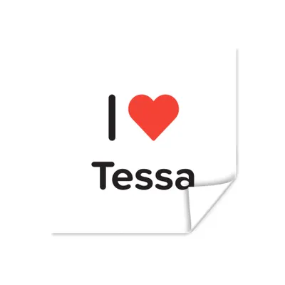 Produktbild von MuchoWow® Poster Ich liebe - Tessa - Mädchen 100x100 cm - Babyzimmer