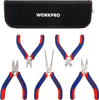 Zdjęcie produktu dla Zestaw 5-częściowych miniaturowych szczypiec Workpro